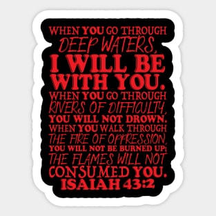 Isaiah 43:2 Sticker